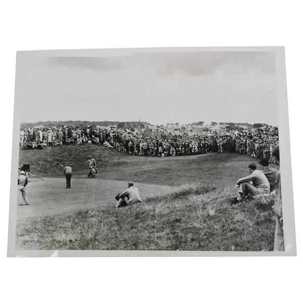 1937 British Open at Carnoustie Sweeping Grand Slam Action Photo