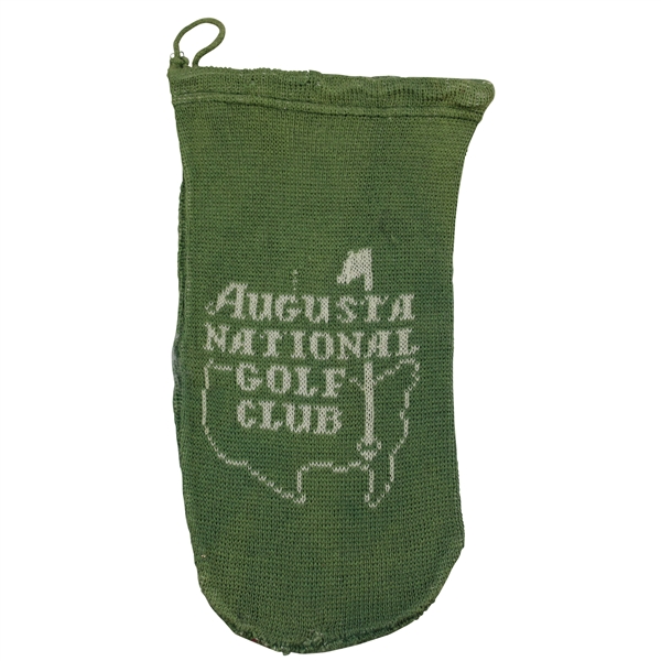 Vintage Augusta National Golf Club Green Cloth Shoe Bag Cover - Drawstring
