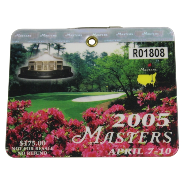 2005 Masters Tournament SERIES Badge #R01808 - Tiger Win