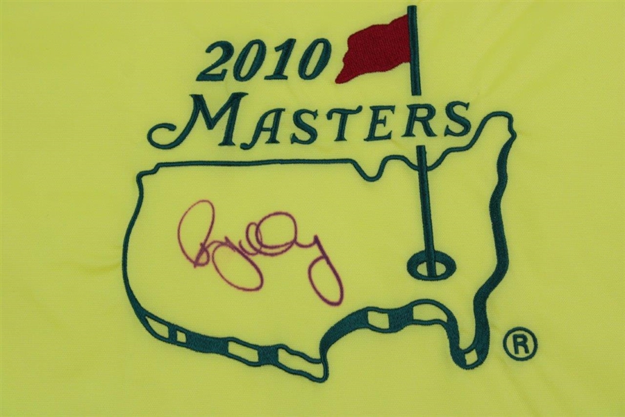 Rory McIlroy Signed 2010 Masters Embroidered Flag JSA ALOA