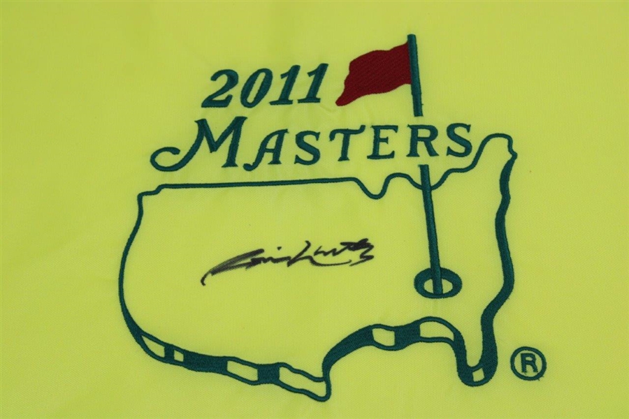 Nick Faldo & Jim Nantz Signed Masters Embroidered Flags JSA ALOA