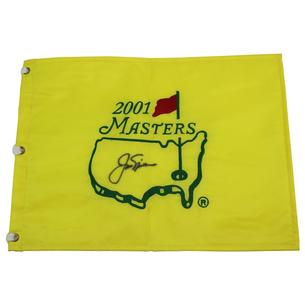 Jack Nicklaus Signed 2001 Masters Embroidered Flag JSA ALOA