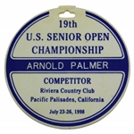 Arnold Palmers 1998 US Senior Open at Riviera CC Bag Tag