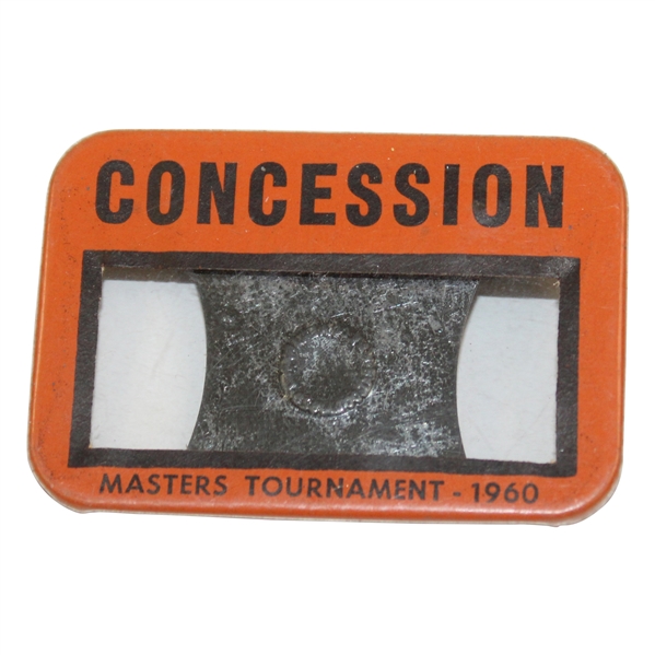 1960 Masters Tournament Concessions Badge - Arnold Palmer Win