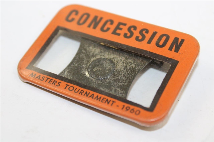 1960 Masters Tournament Concessions Badge - Arnold Palmer Win