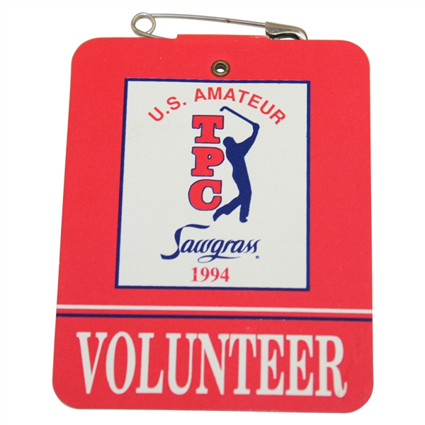1994 US Amateur at TPC Sawgrass Volunteer Badge - Tiger Woods Win