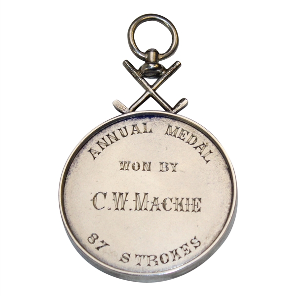 1899 Calcutta Golf Club Far & Sure Annual Medal Won by C.W. Mackie