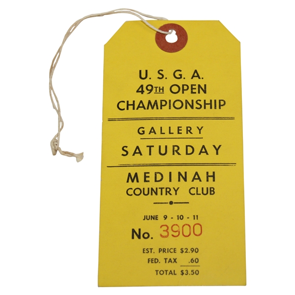 1949 US Open at Medinah Country Club Saturday Gallery Ticket #3900