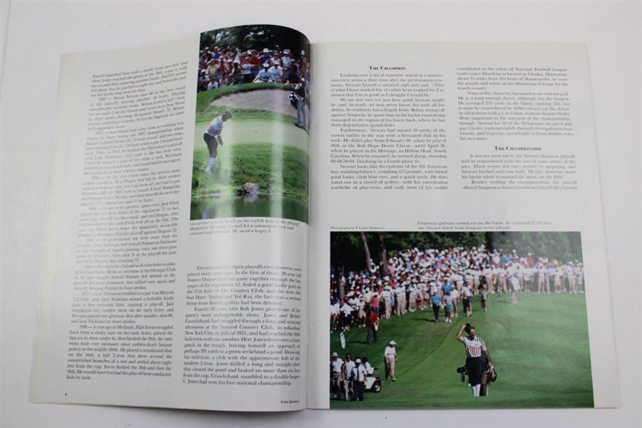 Payne Stewart Signed 1991 USGA US Open Recap Golf Journal - August JSA ALOA