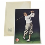 Bobby Jones Color Photo on Cover of Great Northern Railway Menu w/Mailing Envelope