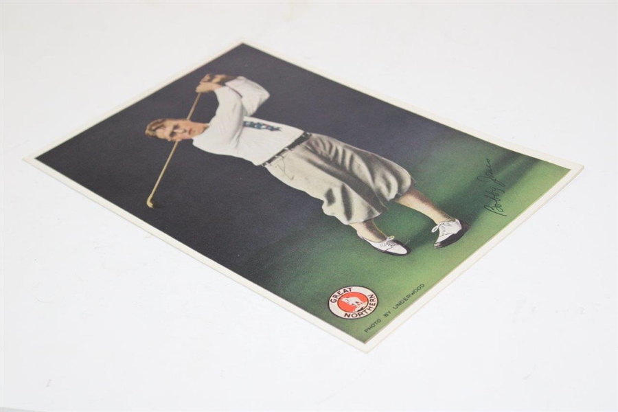 Bobby Jones Color Photo on Cover of Great Northern Railway Menu w/Mailing Envelope