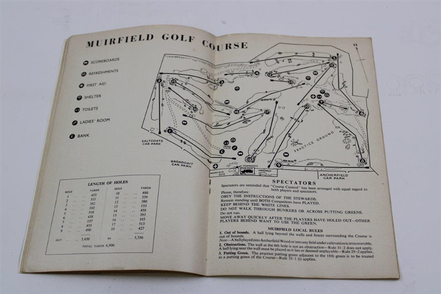 1959 The Walker Cup at Muirfield Official Program - Jack Nicklaus Contestant