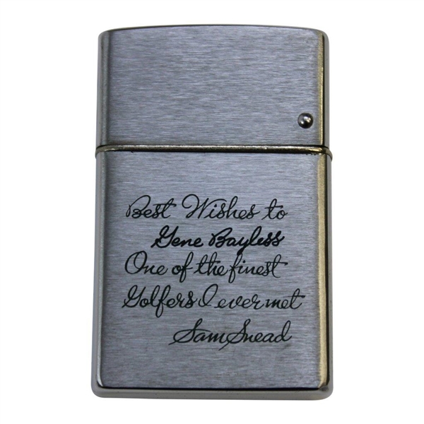 Sam Snead “Wind Masters” Engraved Zippo Lighter Personalized - Roth Collection