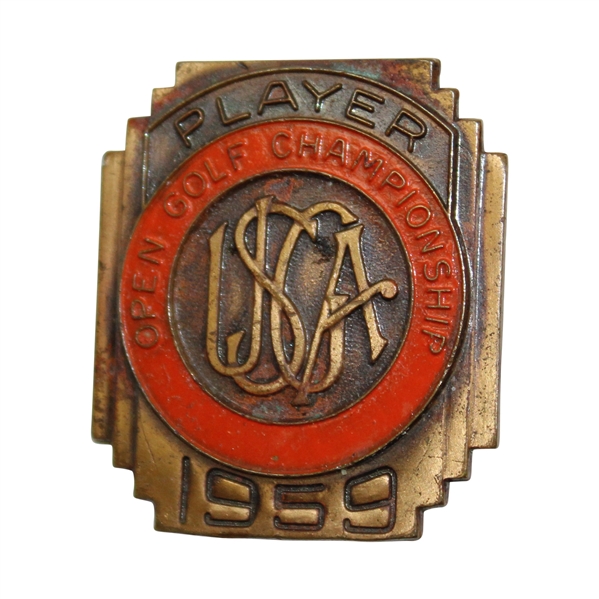 Deane Berman’s 1959 US Open Winged Foot Golf Club Contestant Badge - Billy Casper Winner