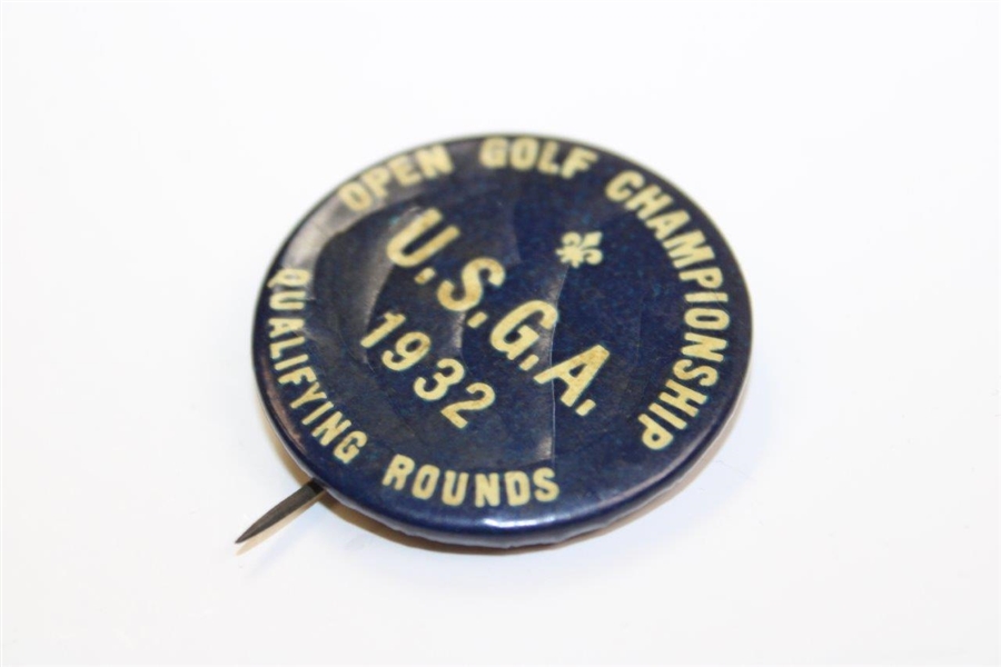 1932 US Open Championship Qualifying Rounds Contestant Badge - Fresh Meadow - Sarazen