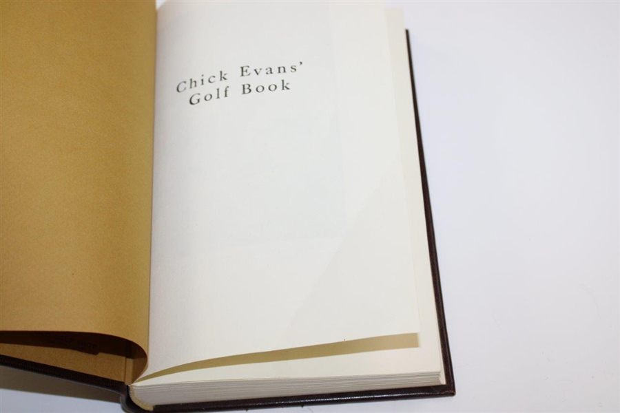 Chick Evans Signed 1978 'Chick Evans Golf Book' Special Edition JSA ALOA