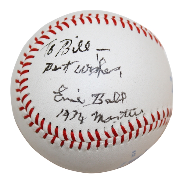Errie Ball Signed Official Rawlings Baseball w/ ‘1934 Masters’ JSA #N37115