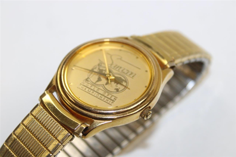 Sarazen World Open Championship Invitational Gold Tone Watch