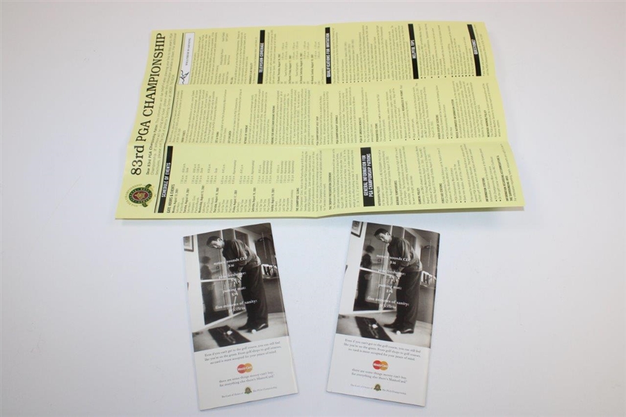 Three (3) 2001 PGA Championship at Atlanta Atheltic Club Booklet/Pamphlets/Guides