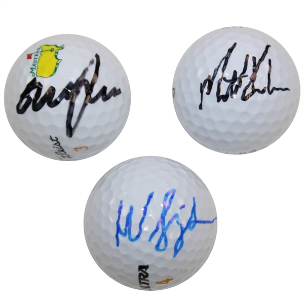 Matt Kuchar, Webb Simpson & Graeme McDowell Signed Golf Balls JSA ALOA