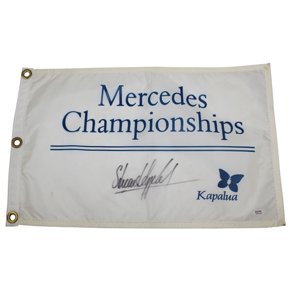 Stuart Appleby Signed Mercedes Championships Screen Flag PSA# AM53667