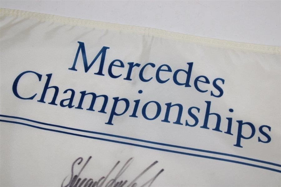 Stuart Appleby Signed Mercedes Championships Screen Flag PSA# AM53667