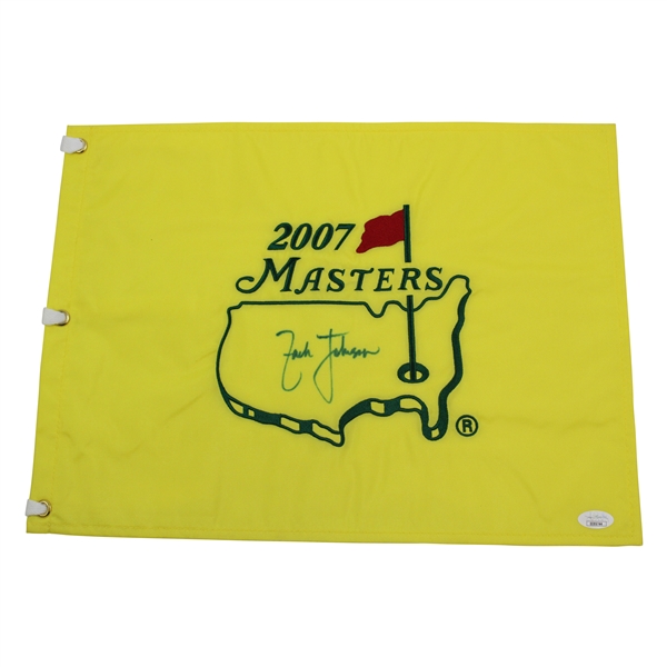 Zach Johnson Signed 2007 Masters Embroidered Flag JSA COA #EE05744