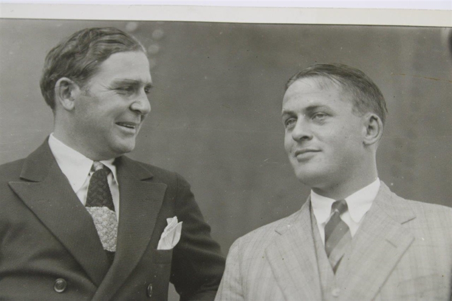 1930 Bobby Jones with Joe Kirkwood Wire Photo - Newly Crowned Grand Slam Champion