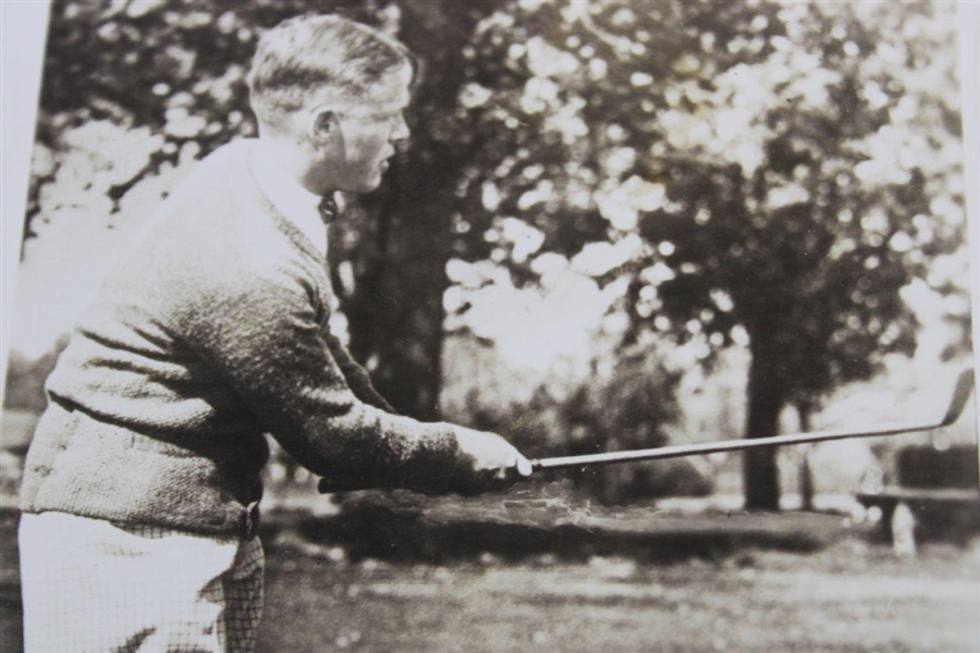 Bobby Jones with Club Chipping Undated Photo
