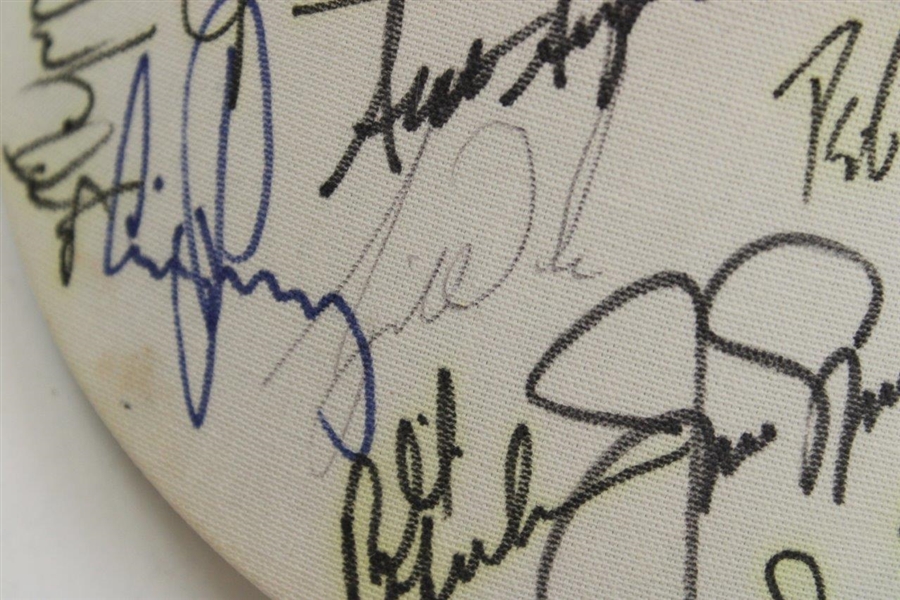 Tiger Woods, Jack Nicklaus, Tom Watson & 13 others Signed 1996 US Open Visor JSA ALOA