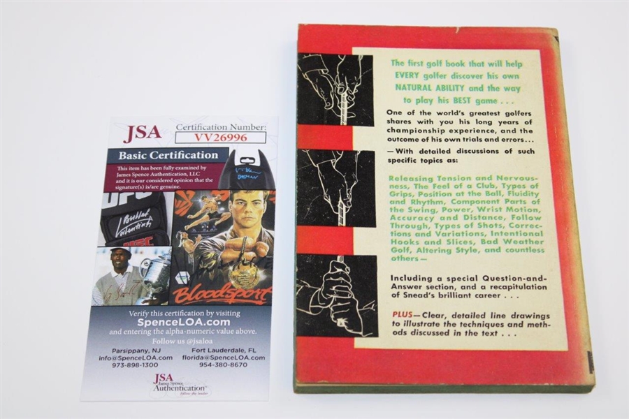 Sam Snead Signed 'Natural Golf' Dell Revised Edition Book JSA# VV26996