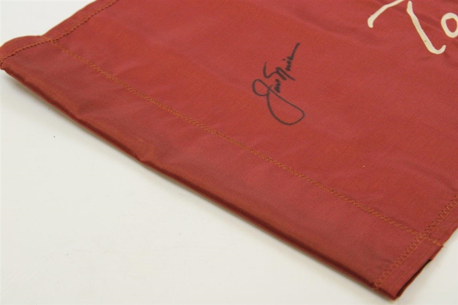 Jack Nicklaus Signed Toscana Country Club Embroidered Red Flag w/ JSA ALOA