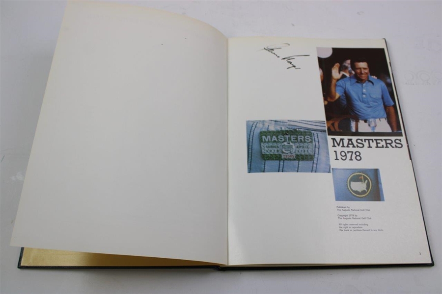 Gary Player Signed 1978 Masters Tournament Green Annual Book JSA ALOA
