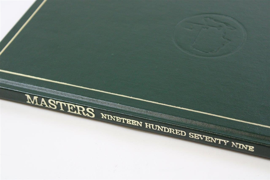 Fuzzy Zoeller Signed 1979 Masters Tournament Green Annual Book JSA ALOA