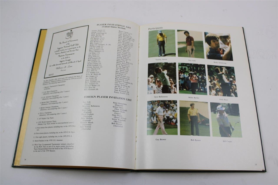 Fuzzy Zoeller Signed 1979 Masters Tournament Green Annual Book JSA ALOA