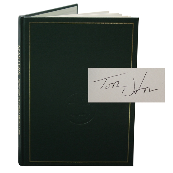 Tom Watson Signed 1981 Masters Tournament Green Annual Book JSA ALOA