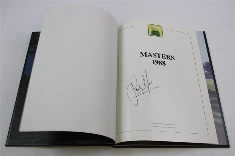 Sandy Lyle Signed 1988 Masters Tournament Green Annual Book JSA ALOA