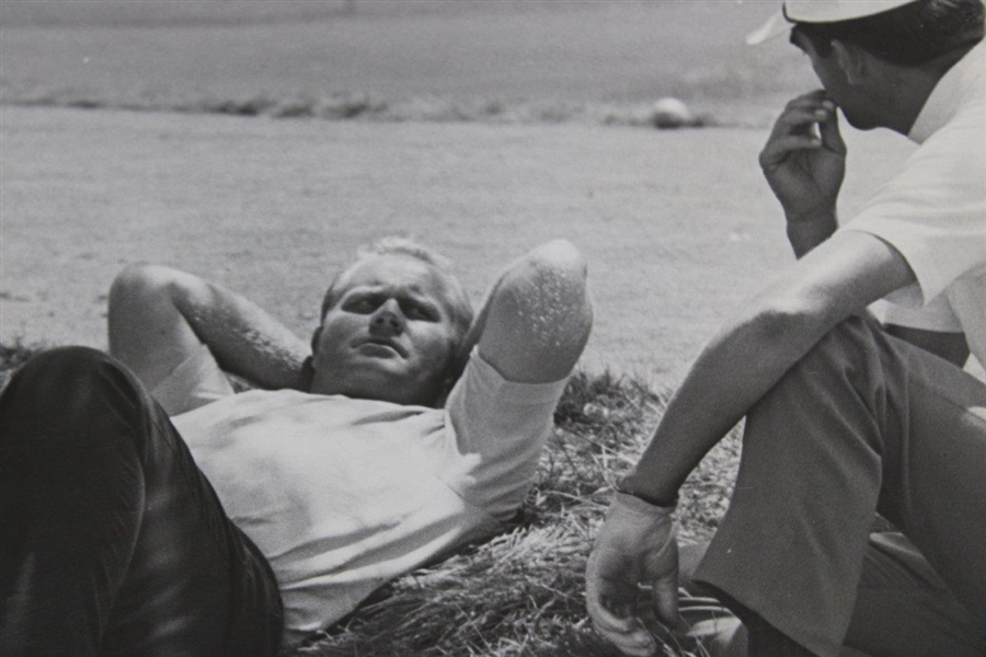 Jack Nicklaus Waiting On Tee Off On #14 1967 Pga Championship w/Dave Hill Wire Photo