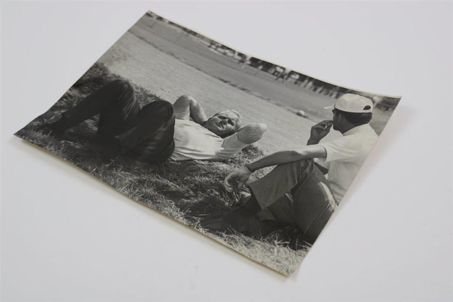 Jack Nicklaus Waiting On Tee Off On #14 1967 Pga Championship w/Dave Hill Wire Photo