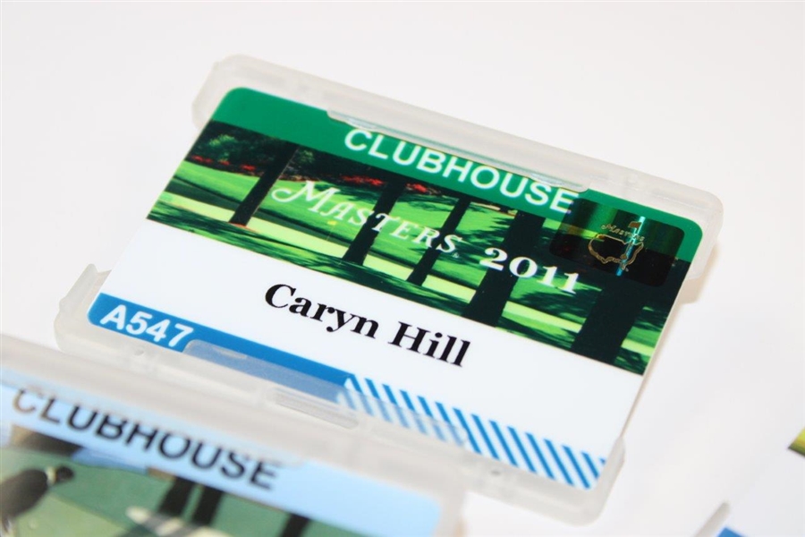 Five (5) Masters Tournament Clubhouse Badges - 2011-2015