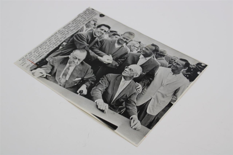 Bobby Jones & Big 3 w/Clifford Roberts AP Wire Photo Trophy Ceremony - 1965 Masters 