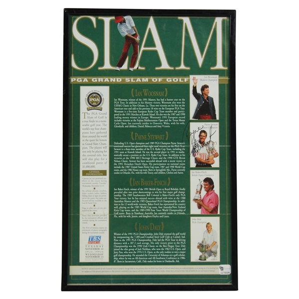 Payne Stewart Signed SLAM PGA Grand Slam of Golf Page - Framed JSA ALOA