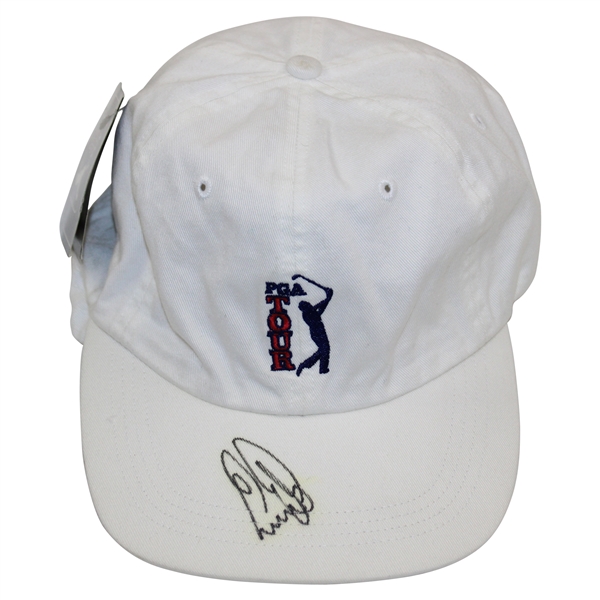Ernie Els Signed White PGA Tour Hat JSA #AI76787