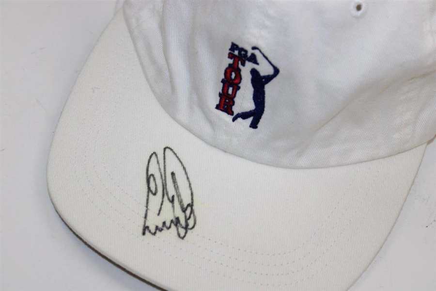 Ernie Els Signed White PGA Tour Hat JSA #AI76787