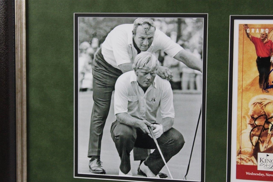Arnold Palmer & Jack Nicklaus Signed 'King & Bear' Grand Opening Booklet Display JSA
