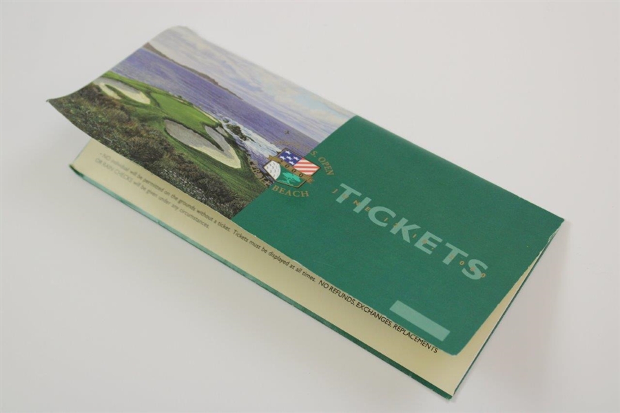 2000 US Open at Pebble Beach Mon-Sun Ticket Set with Envelope