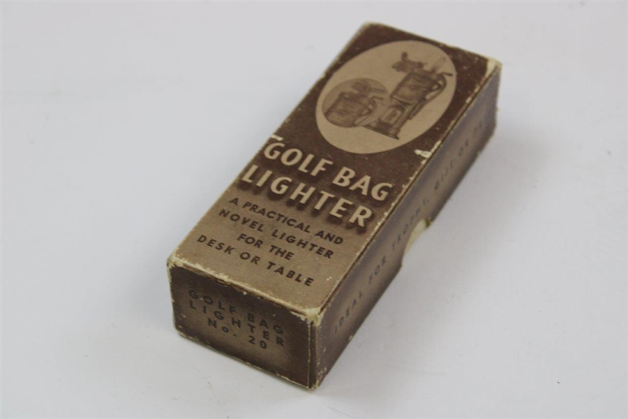 Vintage Golf Bag Novel Desk/Table Lighter in Original Box