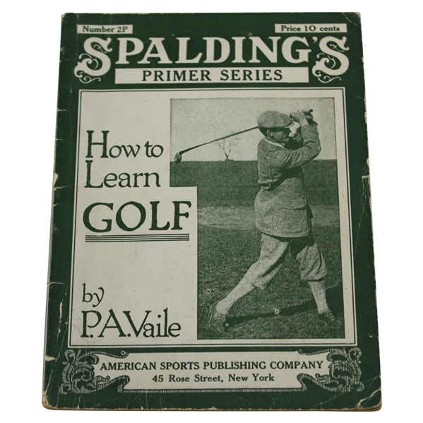 1920 Spalding Primer Series 'How To Learn Golf' by P.A. Vaile