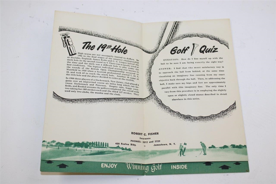 Set of Twelve (12) Byron Nelson Winning Golf Pamphlets
