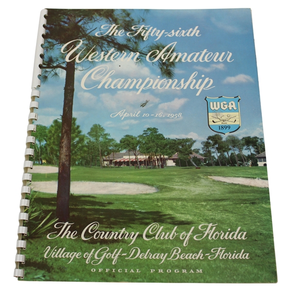 1958 Western Amateur Championship at The Country Club of Florida Official Program